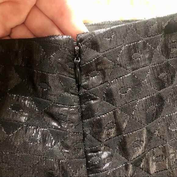 J. Crew Black Metallic Jacquard Miniskirt - Picture 9 of 9